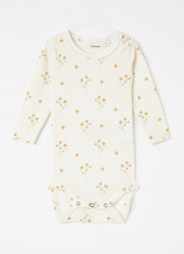 Lil 'Atelier Meisjes NBFLayo romper met bloemenprint in de kleur Creme, maat: 74