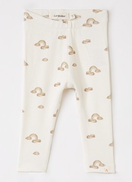 Lil 'Atelier Jongens Nbnlayo legging met print in de kleur Gebroken wit, maat: 68