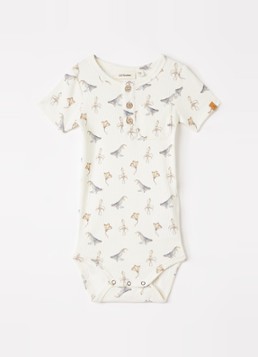 Lil 'Atelier Jongens NBMLavo romper met print in de kleur Gebroken wit, maat: 56