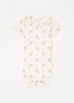 Lil 'Atelier Meisjes NBFGayo SIo romper met bloemenprint in de kleur Ivoor, maat: 68