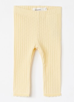 Lil 'Atelier Meisjes NBFHaldis legging met ribstructuur in de kleur Lichtgeel, maat: 86