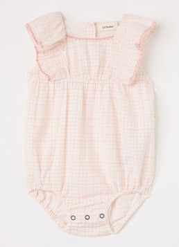 Lil 'Atelier Meisjes NBFHedda babypak met ruitdessin in de kleur Lichtroze, maat: 80