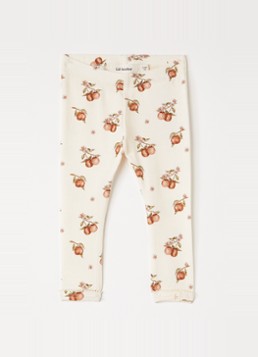 Lil 'Atelier Meisjes NBFGAyo legging met print in de kleur Creme, maat: 74