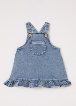 Lil 'Atelier Meisjes NBFKarole denim jurk in de kleur Indigo, maat: 74