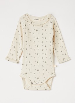 Lil 'Atelier Meisjes NBFLago romper met bloemenprint in de kleur Gebroken wit, maat: 86