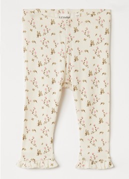 Lil 'Atelier Meisjes NBFLago legging met bloemenprint in de kleur Creme, maat: 56