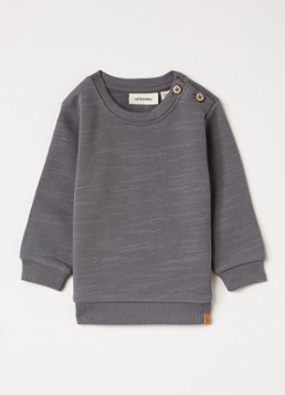 Lil 'Atelier Jongens NBMKavens sweater met gemêleerd dessin in de kleur Donkergrijs, maat: 62