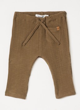 Lil 'Atelier Meisjes Legging met ribstructuur in de kleur Bruin, maat: 86