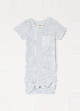 Lil 'Atelier Jongens NBMHonjo romper met structuur in de kleur Lichtblauw, maat: 56
