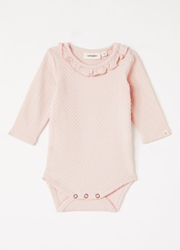 Lil 'Atelier Meisjes NBFNoel romper met structuur in de kleur Lichtroze, maat: 86