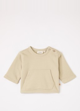 Lil 'Atelier Meisjes NBMIlondon Rea sweater met kangoeroezak in de kleur Beige, maat: 62
