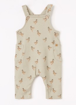 Lil 'Atelier Jongens NBMJobo jumpsuit van sweatstof met print in de kleur Taupe, maat: 62