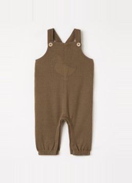 Lil 'Atelier Jongens NBMNaffel slim fit tuinbroek met structuur in de kleur Mosgroen, maat: 62