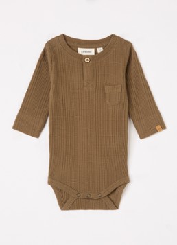 Lil 'Atelier Meisjes NBMOpelle romper met ribstructuur in de kleur Lichtbruin, maat: 74