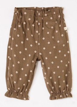 Lil 'Atelier Meisjes NBFHulla loose fit babybroek met bloemenprint in de kleur Bruin, maat: 86