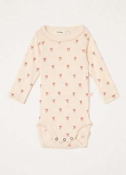 Lil 'Atelier Meisjes NBFNalu romper in merino wolblend in de kleur Creme, maat: 74