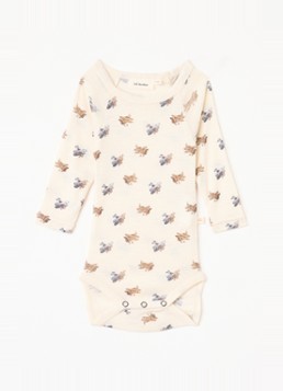 Lil 'Atelier Jongens NBMNalu romper in merino wolblend in de kleur Creme, maat: 80