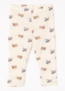 Lil 'Atelier Meisjes NBMNalu legging in merino wolblend in de kleur Creme, maat: 80