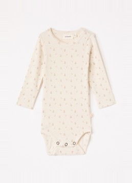 Lil 'Atelier Meisjes NBFGago romper met print in de kleur Beige, maat: 86
