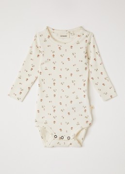 Lil 'Atelier Meisjes NBFGago romper met bloemenprint in de kleur Gebroken wit, maat: 68