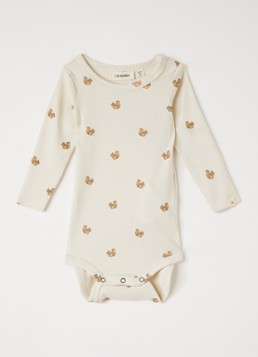 Lil 'Atelier Meisjes NBNLayo romper met print in de kleur Beige, maat: 86