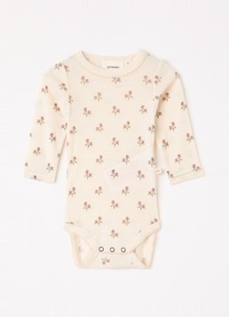 Lil 'Atelier Meisjes NBFNalu romper in wolblend met print in de kleur Creme, maat: 68