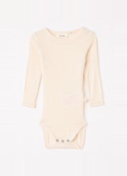 Lil 'Atelier Meisjes NBNNalu romper in wolblend in de kleur Creme, maat: 86
