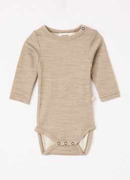 Lil 'Atelier Meisjes NBNNilo romper in wolblend in de kleur Zand, maat: 80