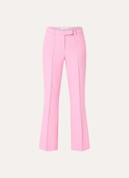 Aaiko Dames Chantalle high waist wide fit pantalon met persplooi en structuur in de kleur Roze