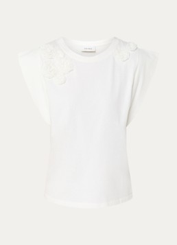 Aaiko Dames Cora top met applicatie in de kleur Wit