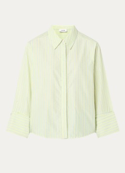 Aaiko Dames Elda blouse met streepprint en strass in de kleur Lichtgroen