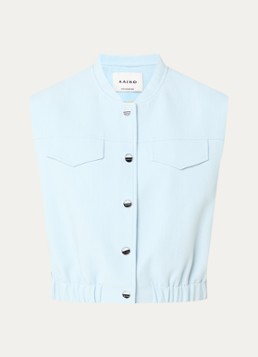Aaiko Dames Olivia gilet met opstaande kraag in de kleur Lichtblauw
