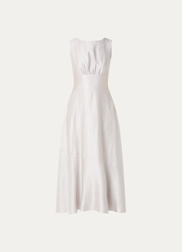 Aaiko Dames Michelle midi jurk met cut-out detail in de kleur Grijs