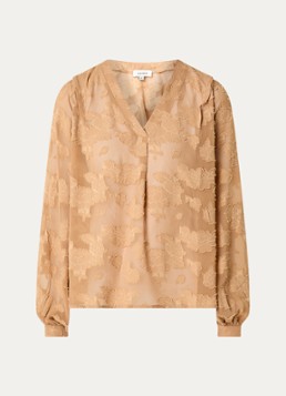 Aaiko Dames Alana tuniek met ballonmouw in de kleur Camel
