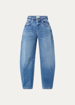 Aaiko Dames Sacha high waist balloon fit jeans met medium wassing in de kleur Indigo