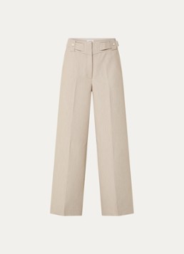 Aaiko Dames Nore high waist wide fit pantalon met steekzakken in de kleur Zand