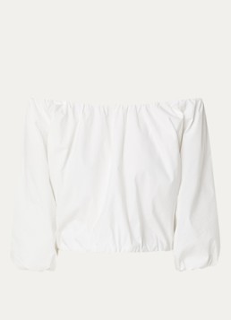 Aaiko Dames Maddy off shoulder top met pofmouw in de kleur Wit