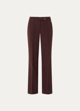 Aaiko Dames Chantalle mid waist flared fit broek met steekzakken in de kleur Bordeauxrood