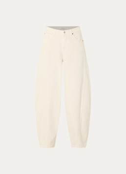 Aaiko Dames Daley high waist balloon fit jeans met gekleurde wassing in de kleur Creme