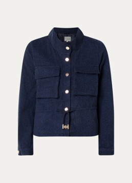 Aaiko Dames Lenas jack met trekkoord en klepzakken in de kleur Donkerblauw