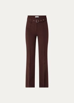 Aaiko Dames Glenn mid waist flared fit pantalon met ceintuur en steekzakken in de kleur Bordeauxrood