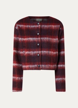 Aaiko Dames Marais jack met ruitdessin in de kleur Bordeauxrood