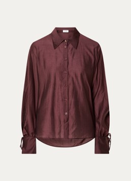 Aaiko Dames Marel blouse met metallic finish in de kleur Bordeauxrood