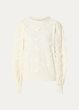 Aaiko Dames Isha top met bloemenprint in de kleur Gebroken wit