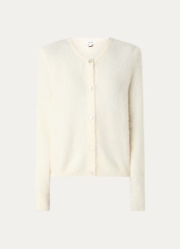 Aaiko Dames Lorys fijngebreid vest in alpaca wolblend in de kleur Creme