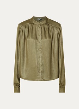Aaiko Dames Liv blouse met plooidetail in de kleur Donkergroen
