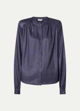 Aaiko Dames Liv blouse met plooidetail in de kleur Donkerblauw