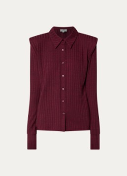Aaiko Dames Vigo blouse met schoudervulling in de kleur Bordeauxrood