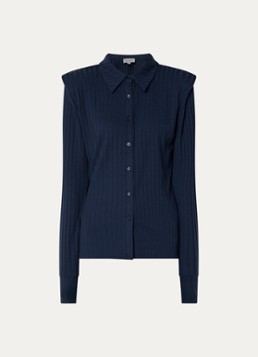 Aaiko Dames Vigo blouse met schoudervulling in de kleur Indigo