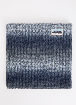 Barts Meisjes Annag grofgebreide colsjaal in wolblend met logo in de kleur Donkerblauw, maat: One Size